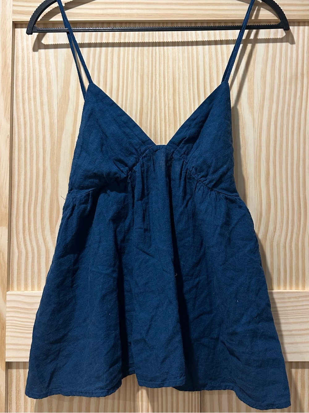 Free People Sailor Blue/Navy Lightweight linen Tank Top